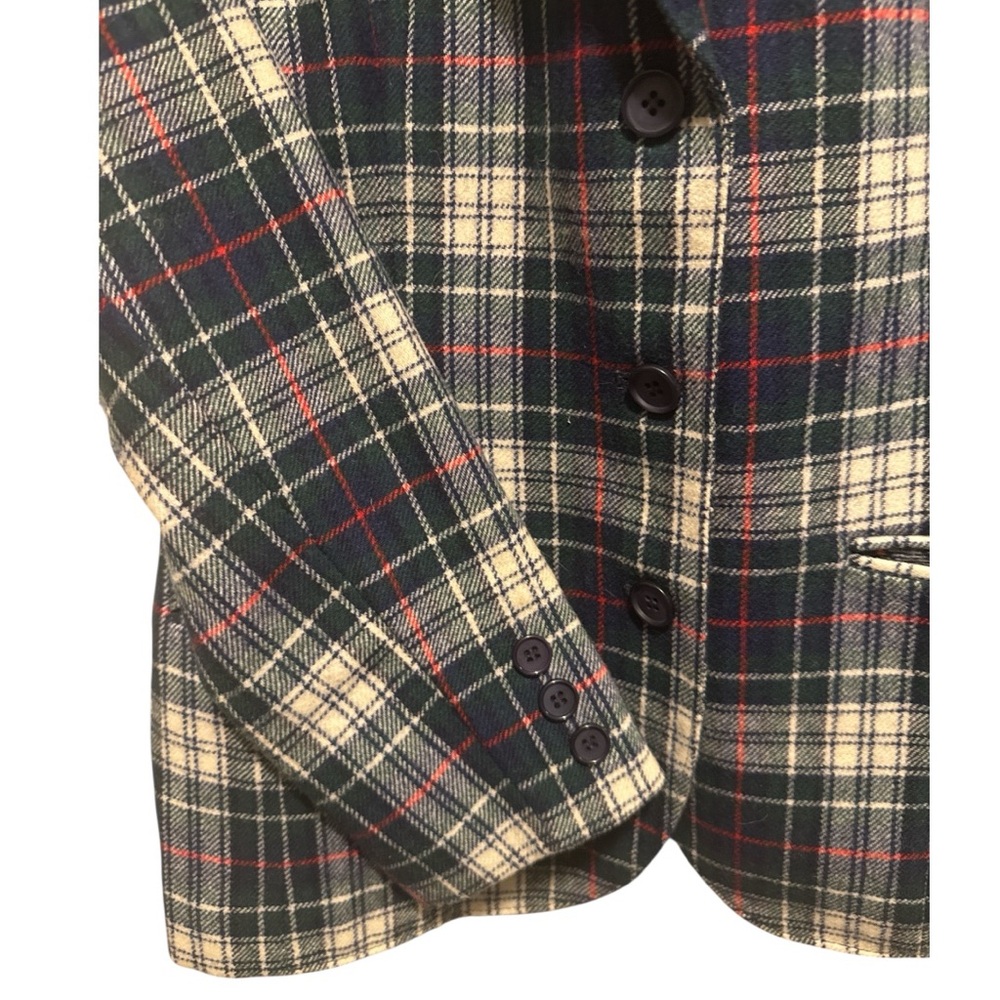 Classic Vintage Pendleton Plaid Wool Blazer, Size 12 - Picture 4 of 11